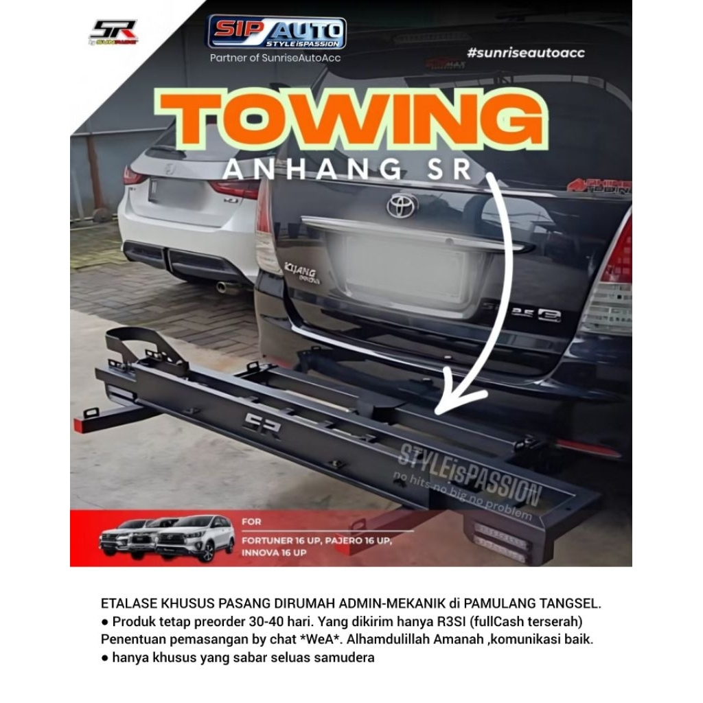 Pasang Kerumah Bumper Towing Anhang Mitsubishi Xpander Pajero Sport Innova Reborn Innova 2006-2015 F