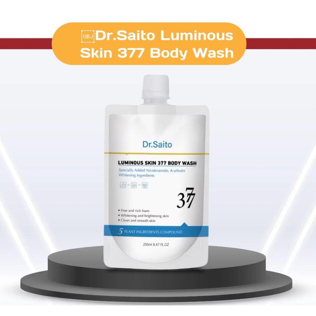 Dr.Saito Luminous Skin 377 Body Wash Brightening Skin Tone Whitening Vitamin E Dr Saito Sabun Mandi 