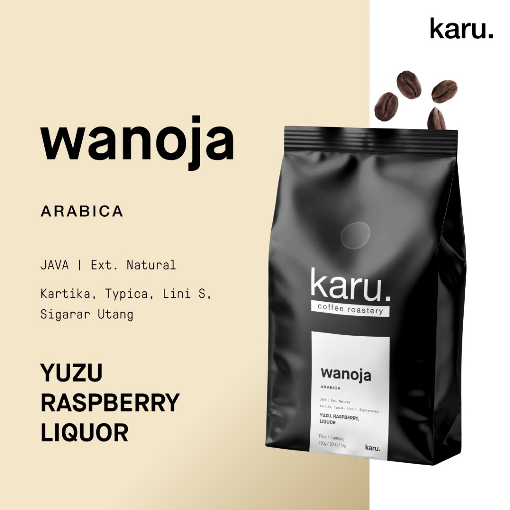 

Biji Kopi Arabika Wanoja Ext. Natural 1000gram