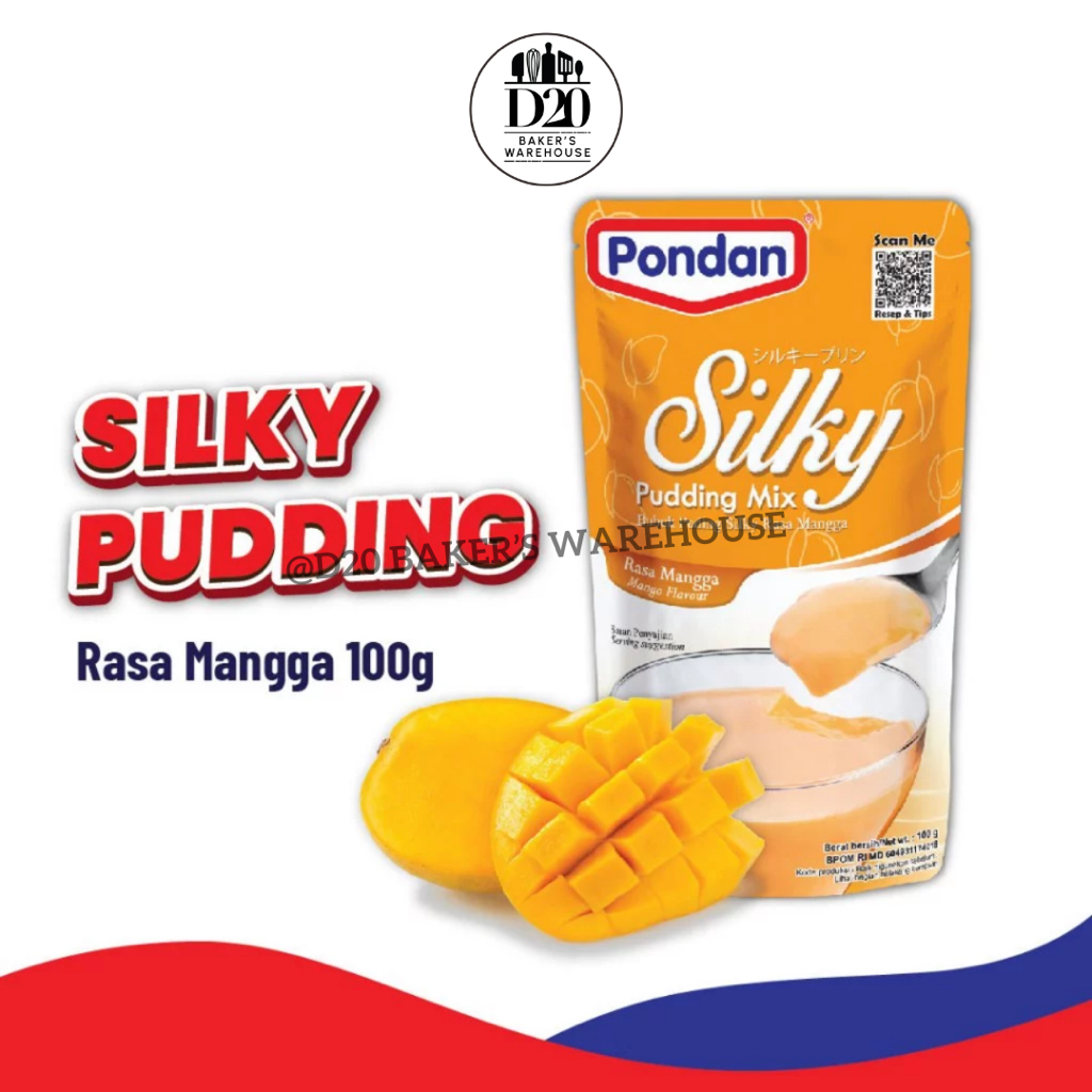 

[oddsolshop] pekanbaru/Pondan Silky Pudding Mix Mango 100GR Premix Puding Rasa Mangga