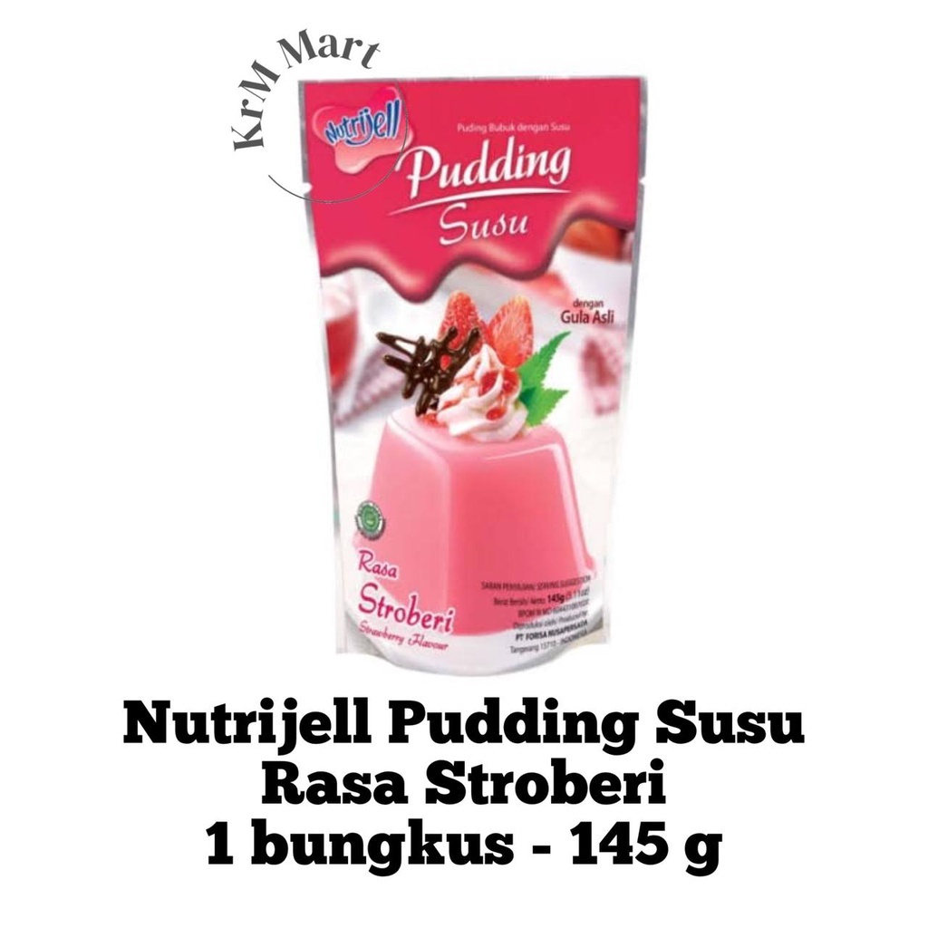 

[oddsolshop] pekanbaru/Nutrijell Premix Pudding Strawberry Milk 145GR Premiks Puding Susu Stroberi