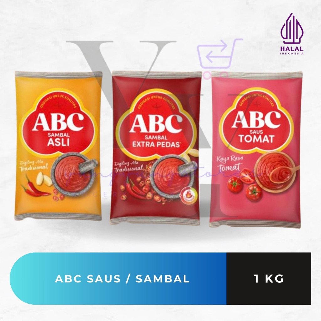 

ABC Sambal Asli / Ekstra Pedas / Saus Tomat 950 gram / 1 Kg