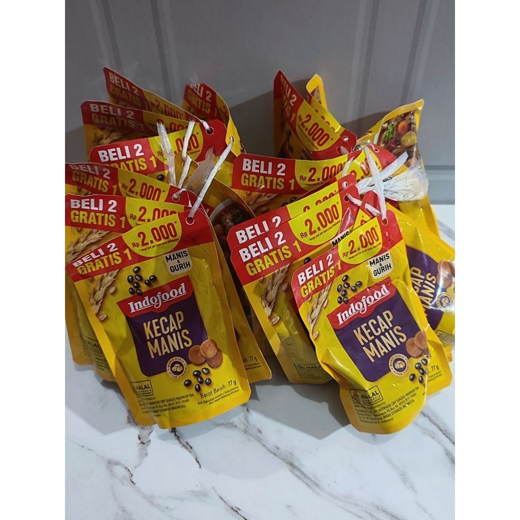 

Forcysn [Hemat 9 Pcs] Kecap Manis Indofood 77Gr/Kecap Manis Gurih 2000An