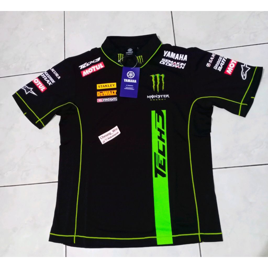 Baju Polo Shirt Team wear MotoGP Yamaha Tech3 2015 original by Descente size L