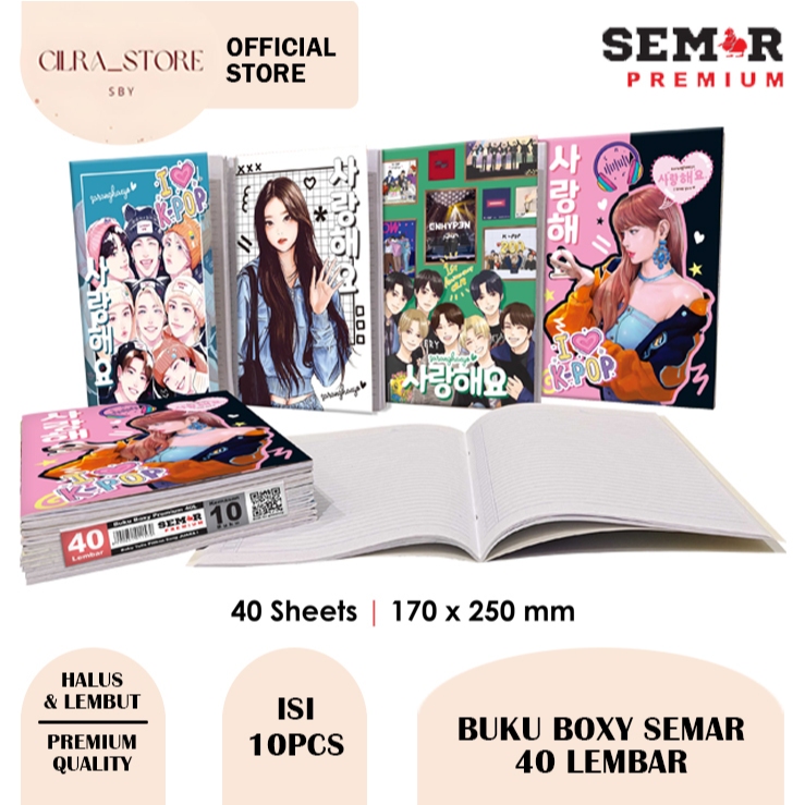 

Book | Buku Tulis Boxy Semar Premium All Series 40 Lembar (1 PACK)