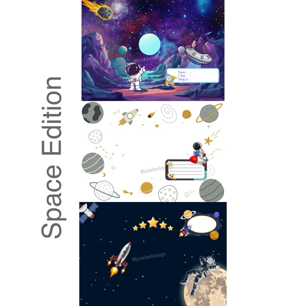 

Desain Digital Buku Tulis A4 (Cover+Isi) Space Edition Bebas Custom