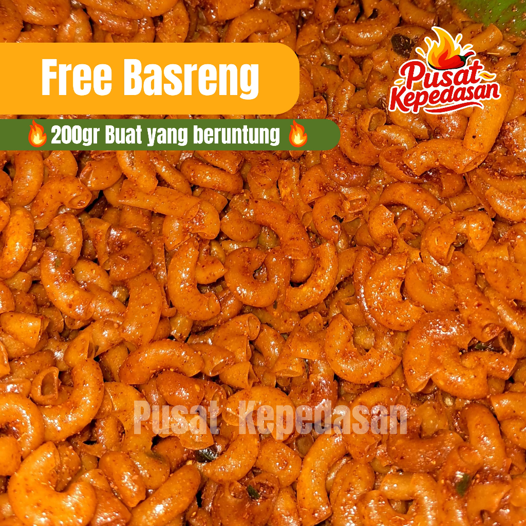 

1 Kg MAKARONI CIKRUH PEDAS DAUN JERUK | TIDAK KERAS | PUSATKEPEDASAN | Cemilan