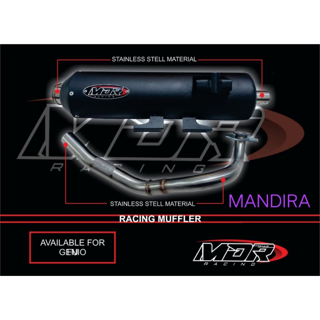 knalpot standar racing mdr vario 110,vario 125/150 LED, vario 150 New