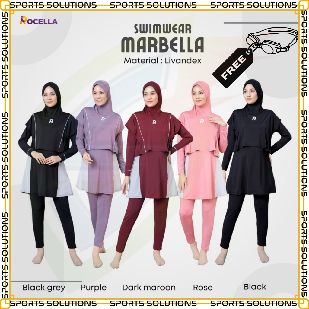 BAJU RENANG MUSLIMAH - BAJU RENANG WANITA MUSLIM - BAJU RENANG MUSLIMAH HIJAB - BAJU RENANG DEWASA M