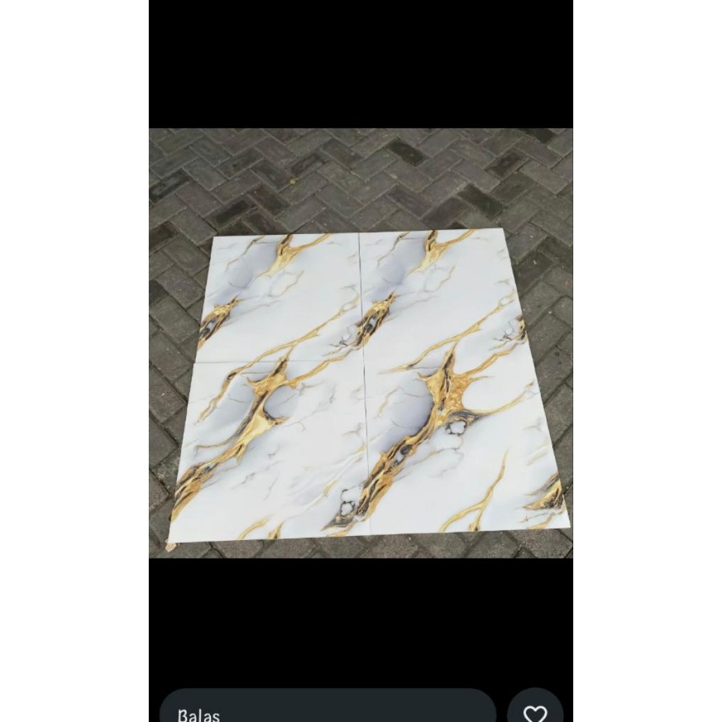 GRANIT KERAMIK LANTAI 60X60 GLOSSY ARNA CANISSA GOLLD KW1