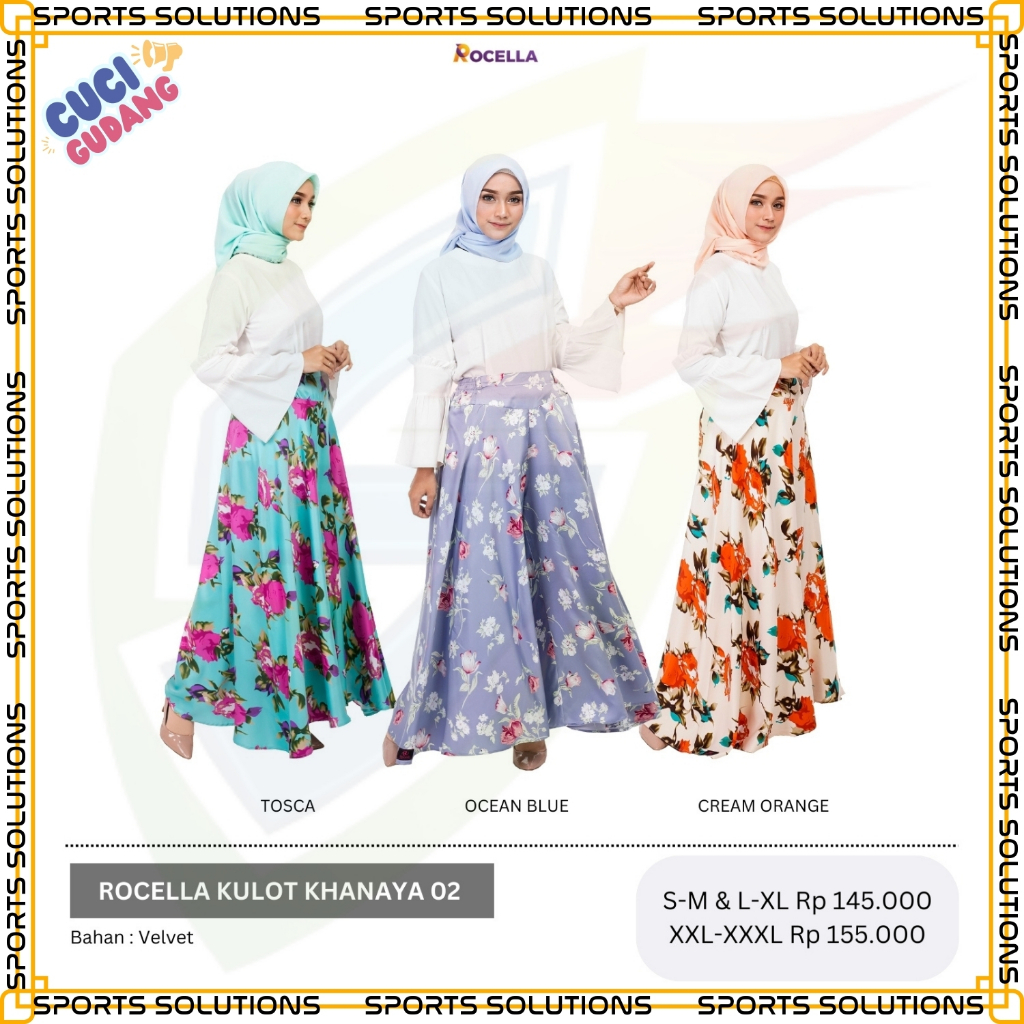 ROCELLA KULOT KHANAYA, CELANA KULOT, KULOT PAYUNG, KULOT WANITA, KULOT FORMAL, CELANA BAHAN, CELANA 