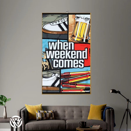 Hiasan Dinding Casual Poster Kayu Walldecor