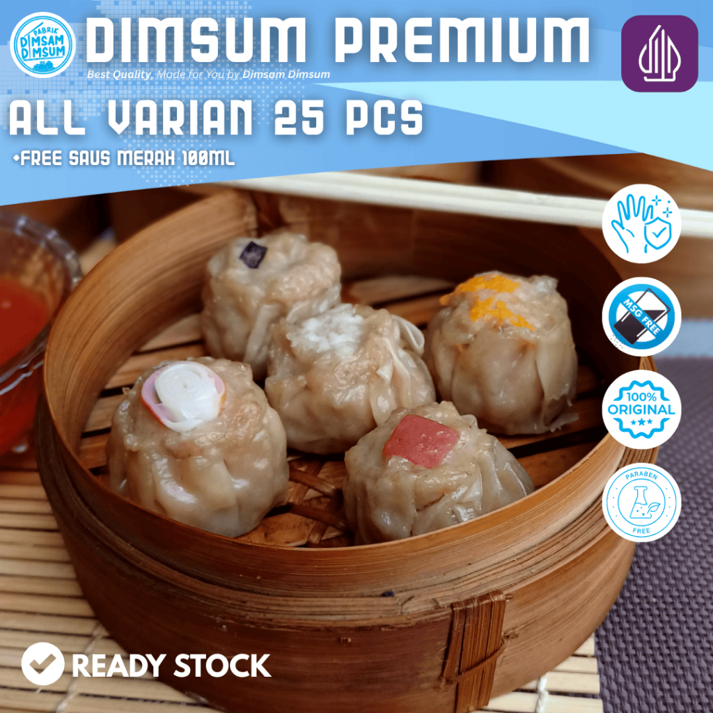 

Dimsum Mix 25 pcs All Varian + Free Saus 100ml | Frozen Halal Siap Kukus