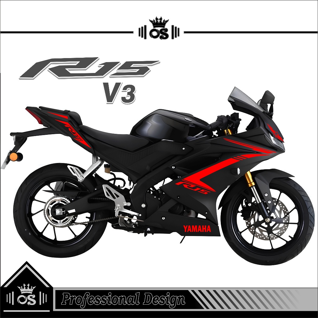 STRIPING R15 V3 / MTF 30 / STIKER CUTTING / STIKER MOTOR R15 / STIKER YAMAHA R15 V3/ STIKER / KEREN