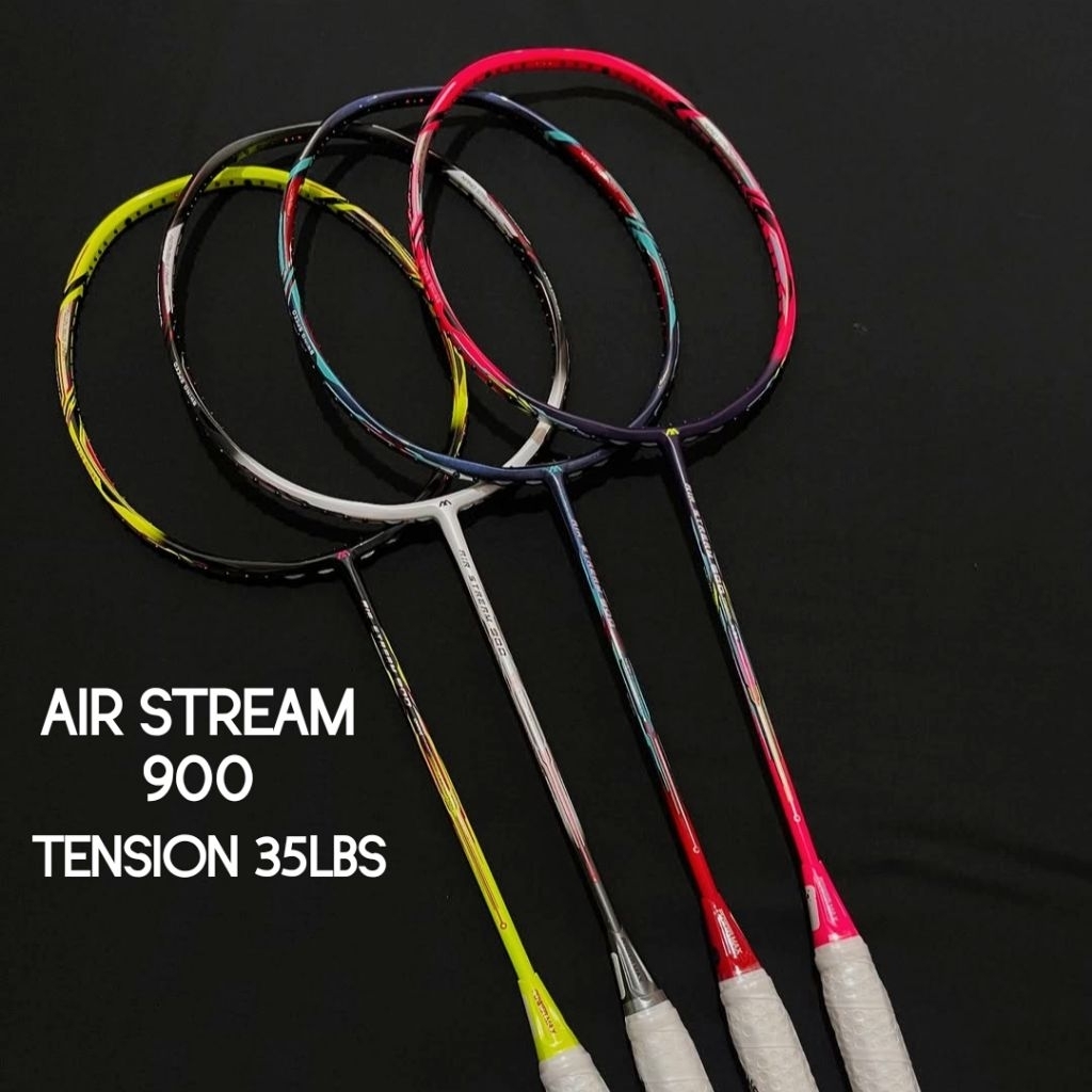 RAKET BADMINTON POWERMAX AIR STREAM 900 ORIGINAL KUALITAS TERBAIK TENSION 35LBS RAKET BADMINTON SUPE