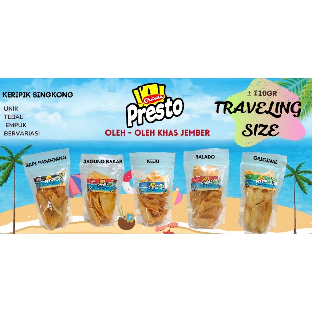 

Distributor PROMO AGUSTUS Keripik Singkong PRESTO traveling size.