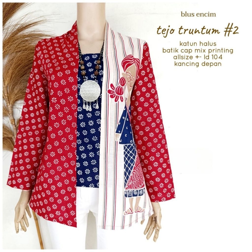 Blus Batik Encim Tejo Truntum (Agustusan Series)