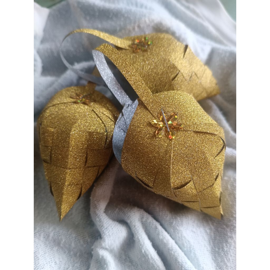 

kembangtelur aqiqah pita glitter