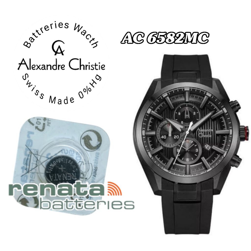 battrai jam tangan Alexandre Christie 6582mc battrai jam tangan battrai pengganti