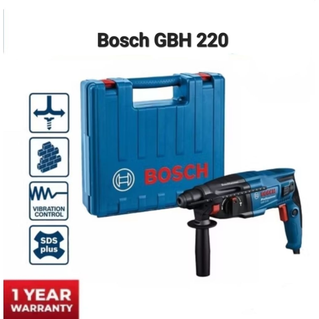 Mesin Bor Bobok Bosch GBH 220 Mesin Bor Rotary Hammer 3Fungsi Bosch GBH220 Original