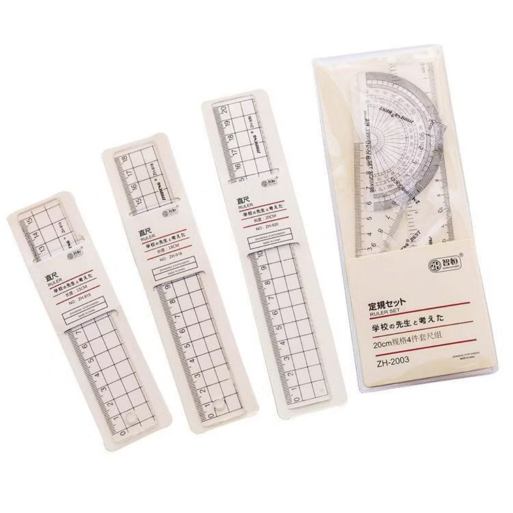 

15CM Penggaris TRANSPARAN GRID Ruler Lucu