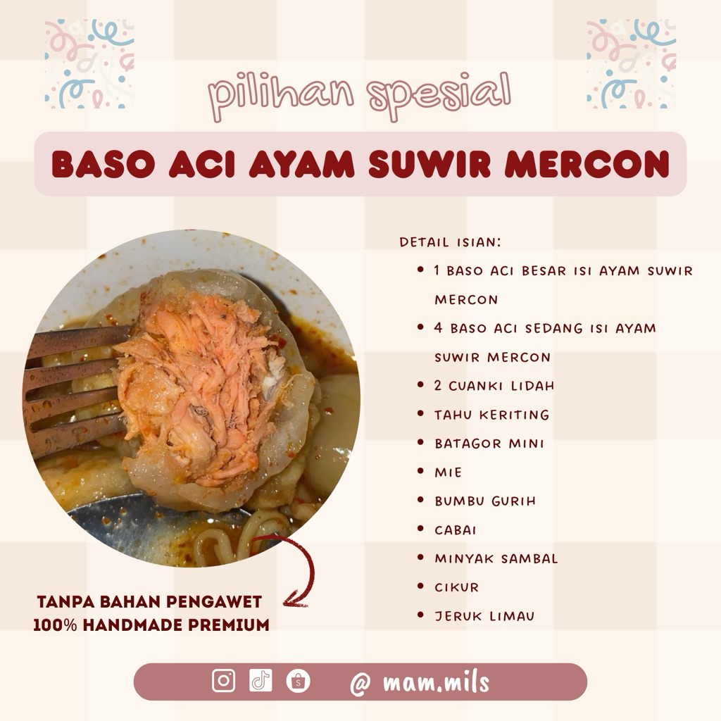 

Baso Aci Ayam Suwir Mercon