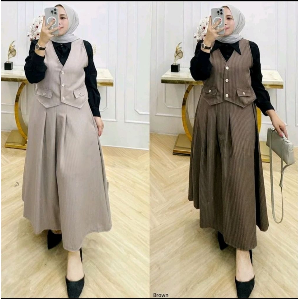 Vest Set - Set Blezer Wanita - Vest Outer Set - Setelan Rok Wanita - Vest Wanita