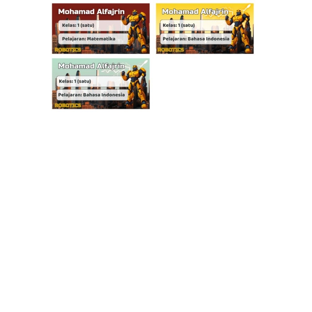 Jasa desain stiker buku tulis