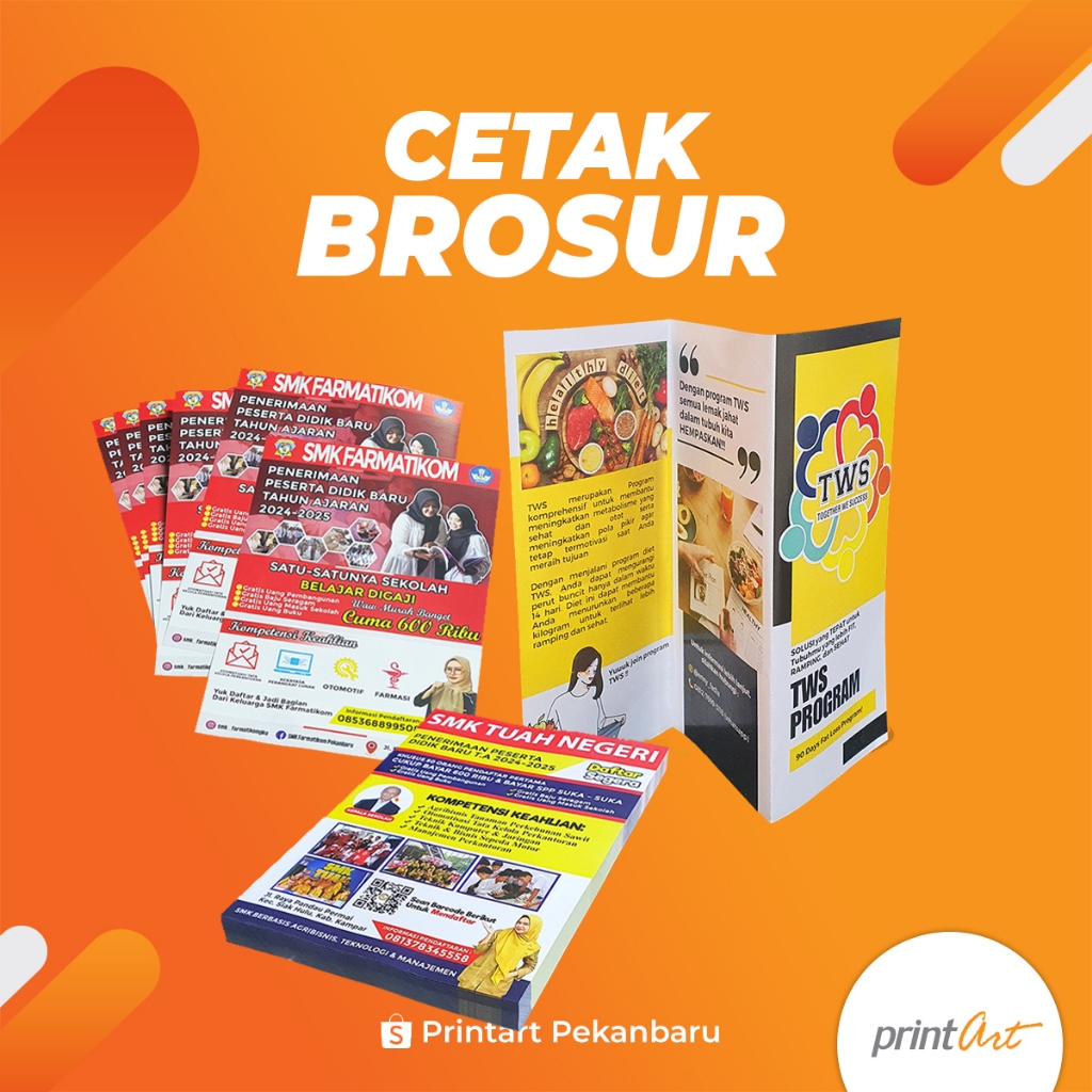 

PRINTART CETAK BROSUR/LEAFLET ARTPAPER 150G / 190GRAM A3+ 1 SISI DAN 2 SISI