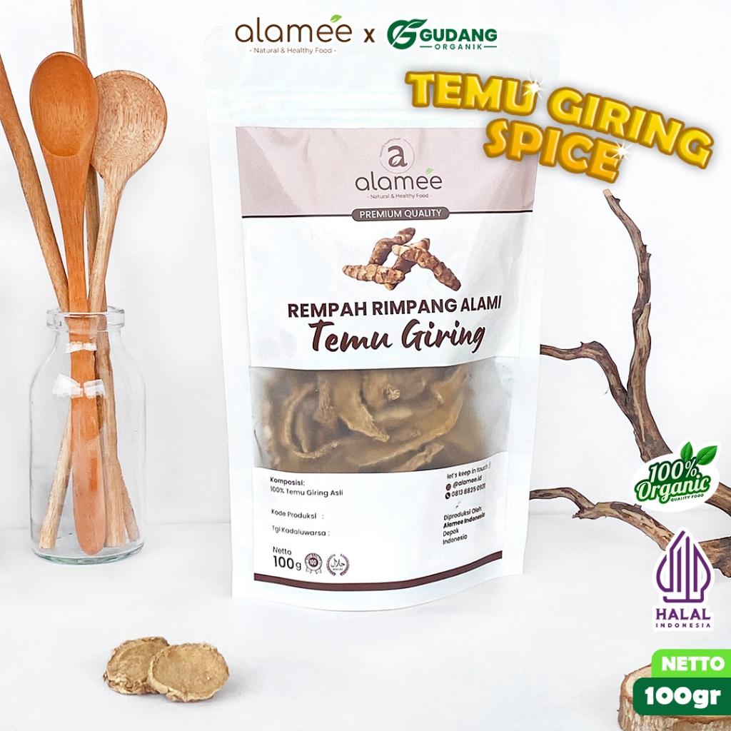 

alamee rimpang temu giring 100 gram herbal alami untuk kesehatan kulit rempah nusantara alami