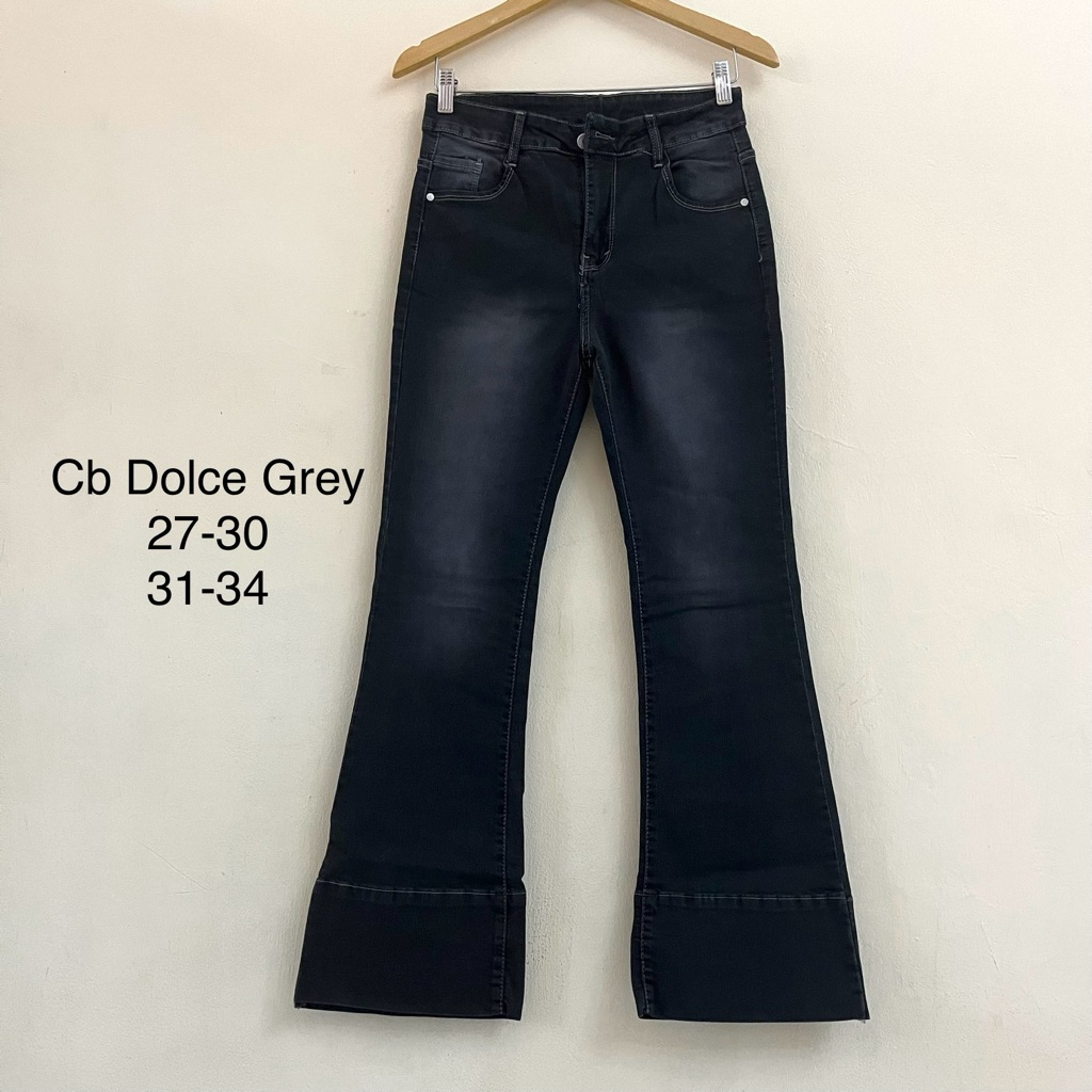 [Evasabrina88]Celana Cutbray Hw Stretch Dolce Evodom Jeans