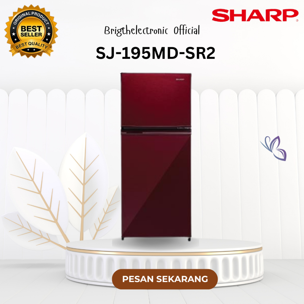 KULKAS 2 PINTU SJ-195MD-SR2/SJ-195MD-SR2 ORIGINAL/SJ-195MD-SR2/SJ195MD-SR2/SJ195MDSR2/SJ-195MDSR2