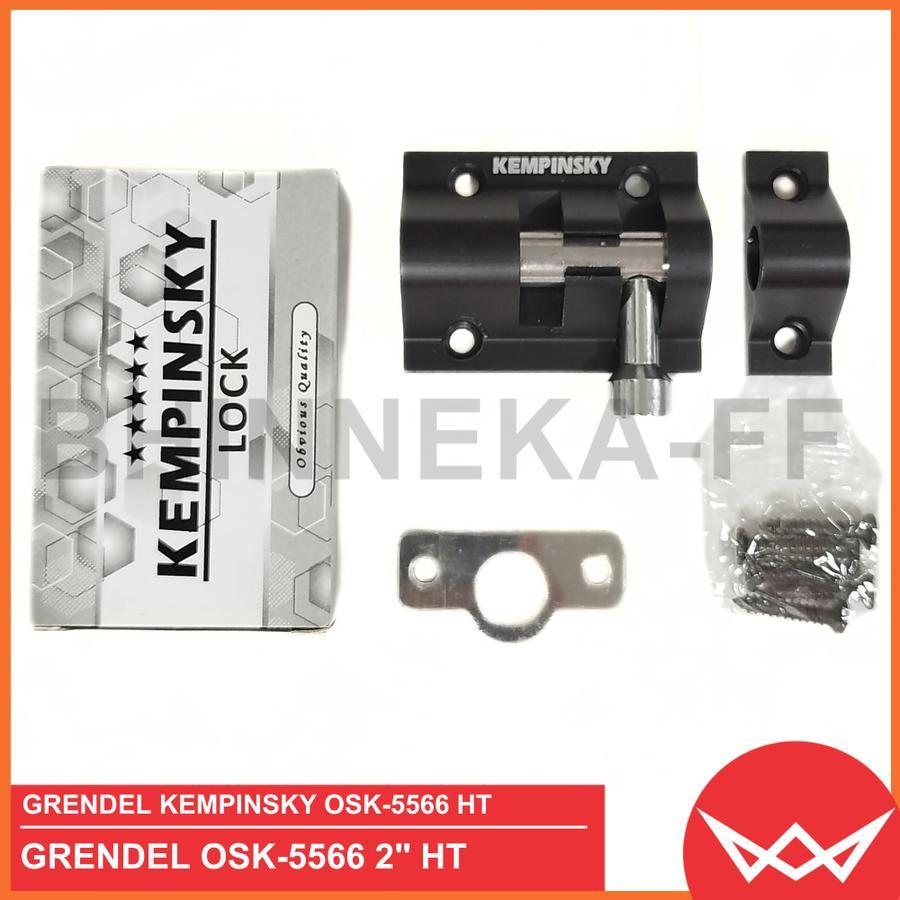 Grendel Pintu Slot Jendela Hitam / Kunci Pintu Rumah Kempinsky OSK 5566 2 INCH Hitam