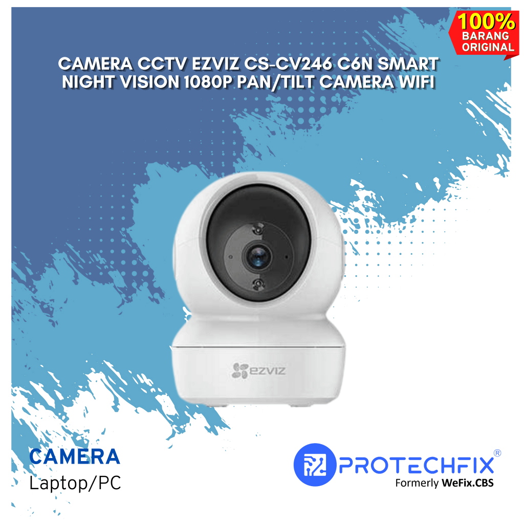 Camera CCTV EZVIZ CS-CV246 C6N Smart Night Vision 1080P PAN/TILT Camera WIFI