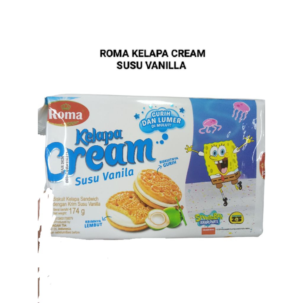 

PROMO !! Roma Kelapa Cream Susu Vanilla 174gram