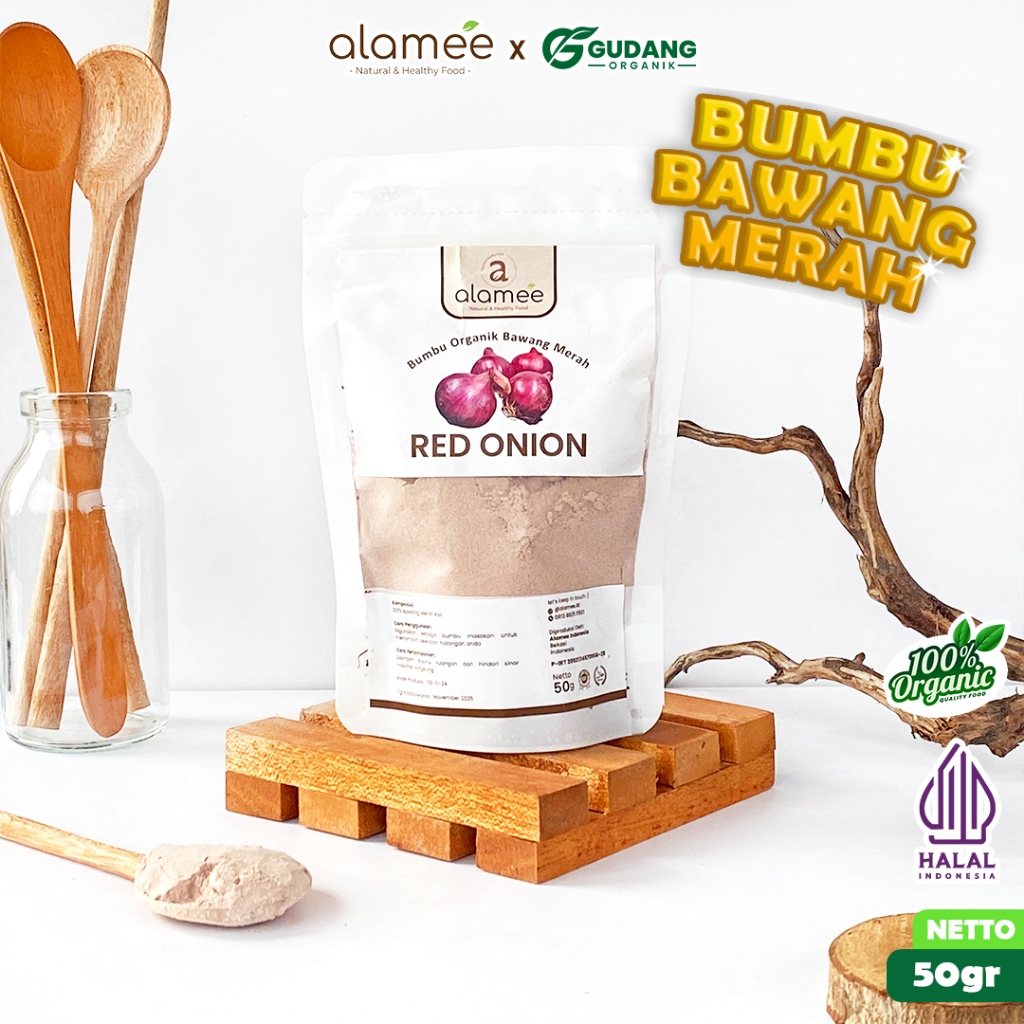 

alamee bumbu organik bawang merah 50 gram rasa tajam bawang alami segar organik murni cita rasa asli