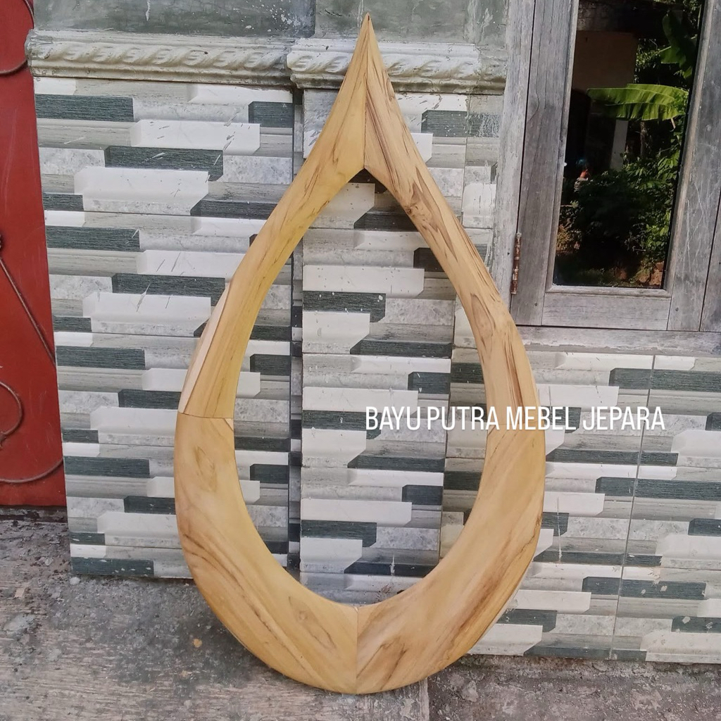 bingkai cermin/pigura cermin kayu jati