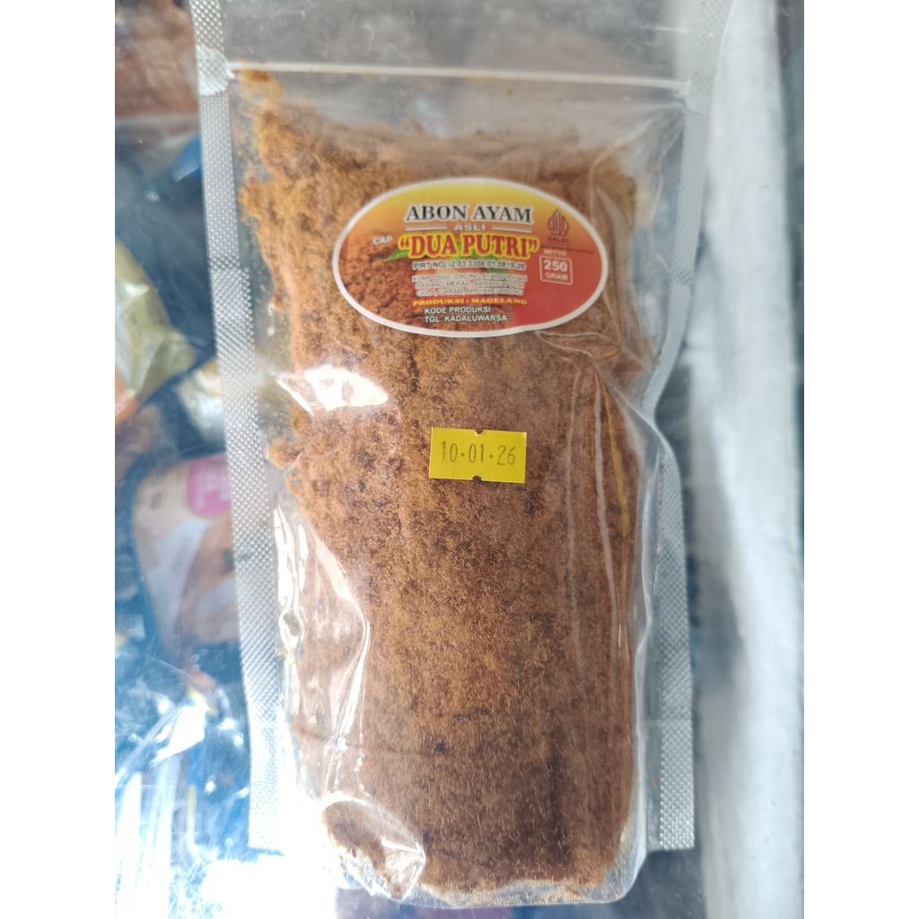 

Abon Ayam Asli Cap Dua Putri – 250 gram
