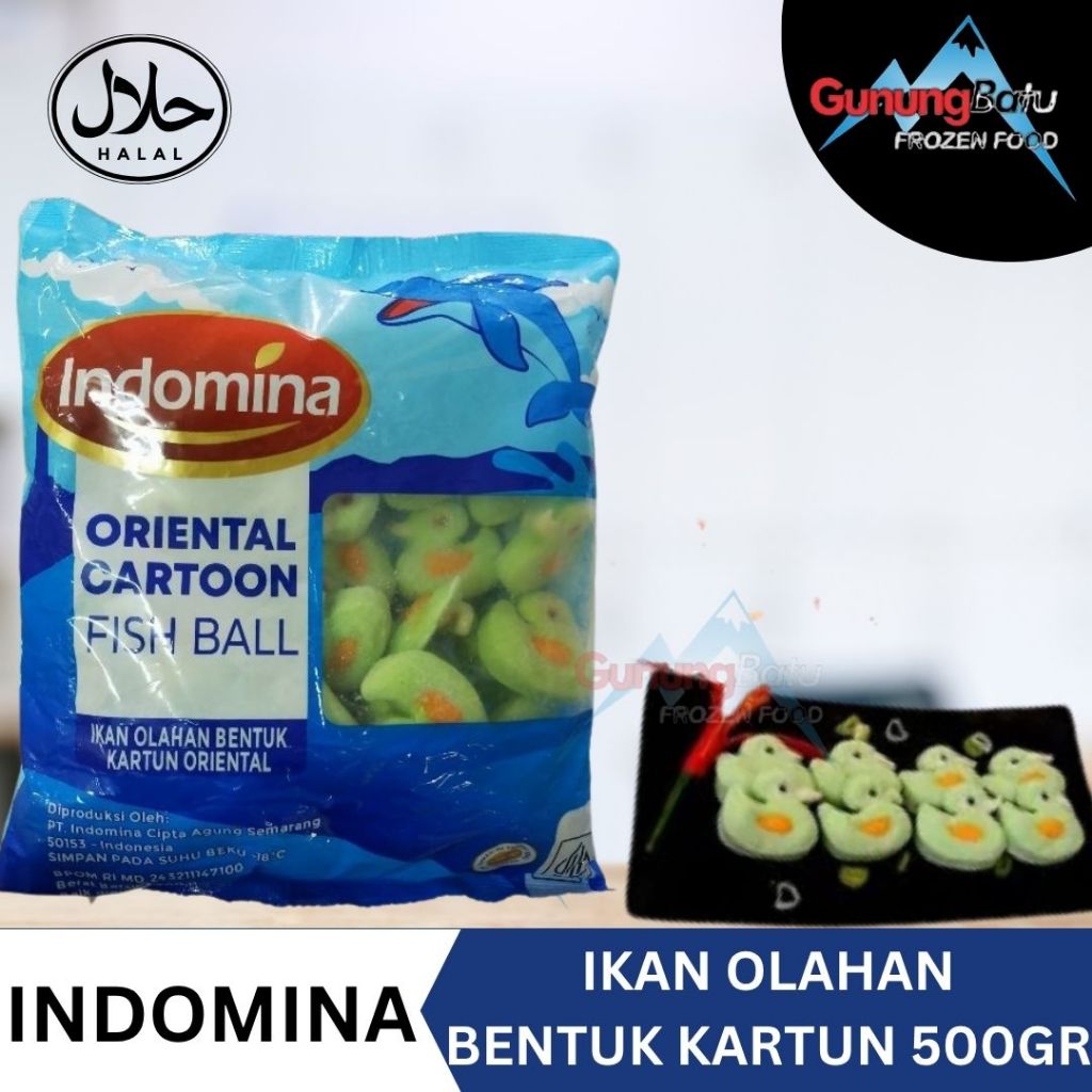 

INDOMINA ORIENTAL CARTOON FISH BALL IKAN OLAHAN BENTUK KARTUN 500GR