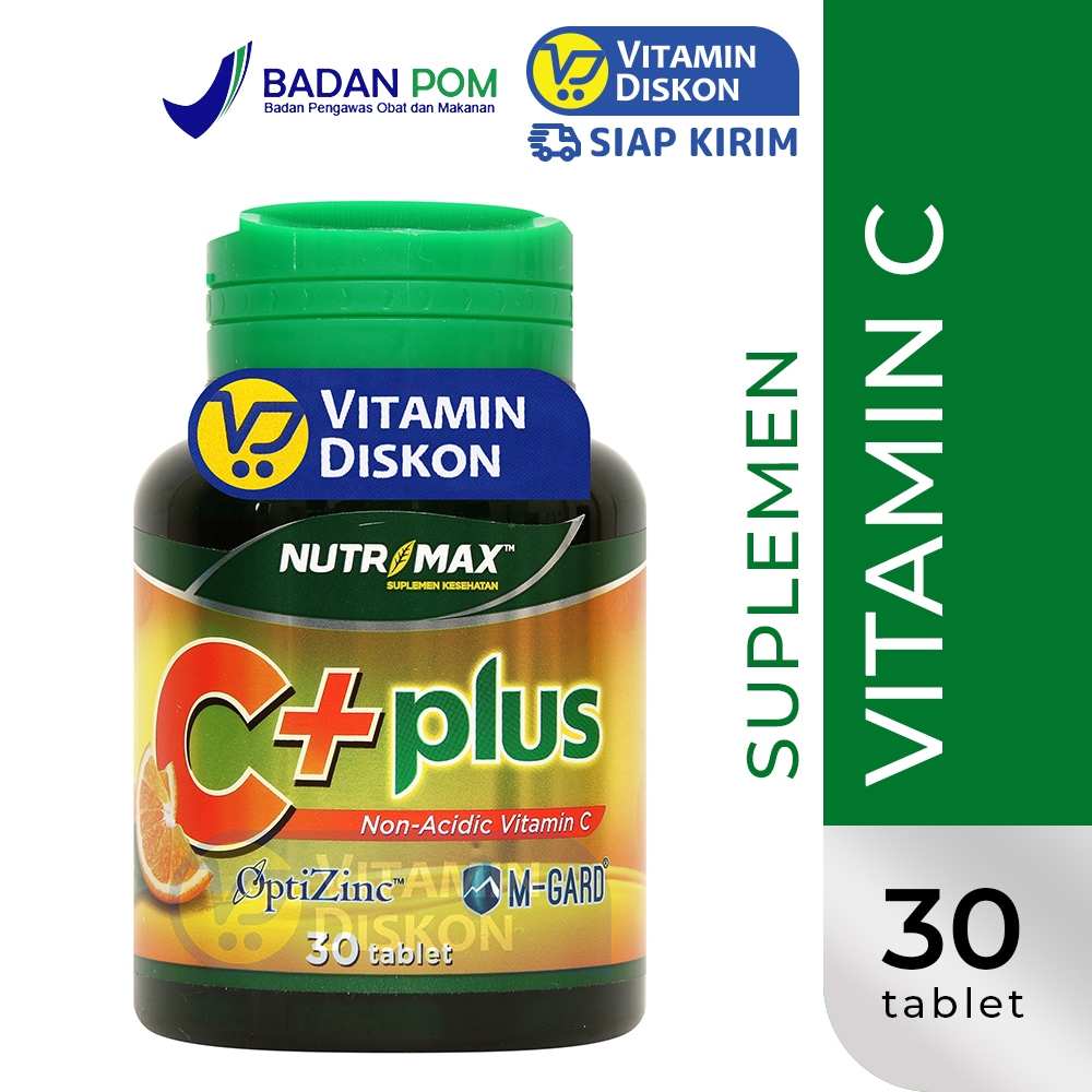NUTRIMAX C+ PLUS 30 TABLET | Vitamin C Aman di Lambung, Imunitas, Daya Tahan Tubuh, Antioksidan, Men