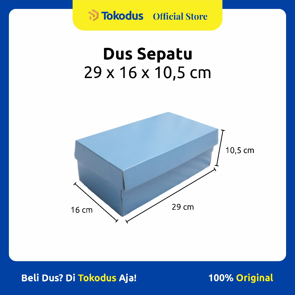 

Kardus Box Sepatu Polos Navy | Kotak Sepatu Polos | Dus Sepatu Warna Navy uk 29 x 16 x 10,5 cm - Tokodus Katapang