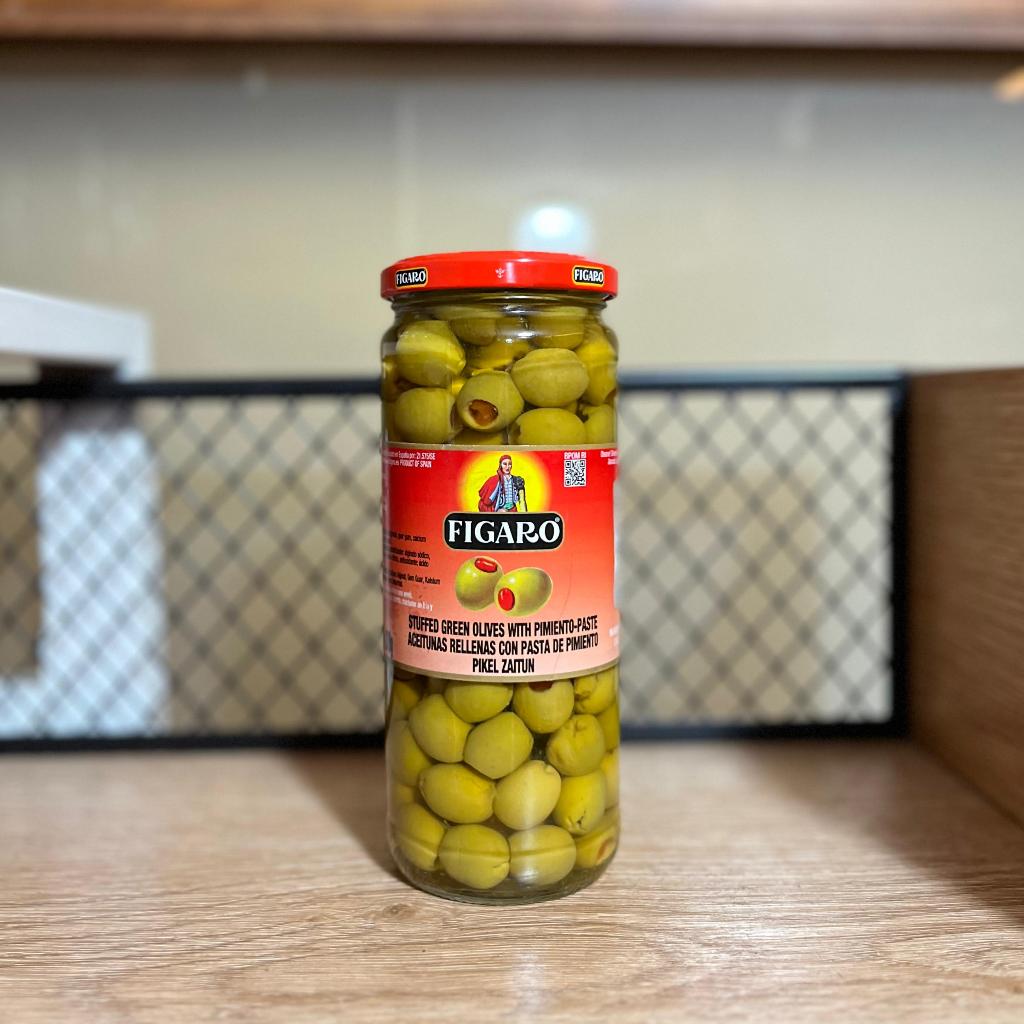 

Figaro Green Olives Bottle 450gr / Buah Zaitun Hijau FIRAGO Botol 450 gr
