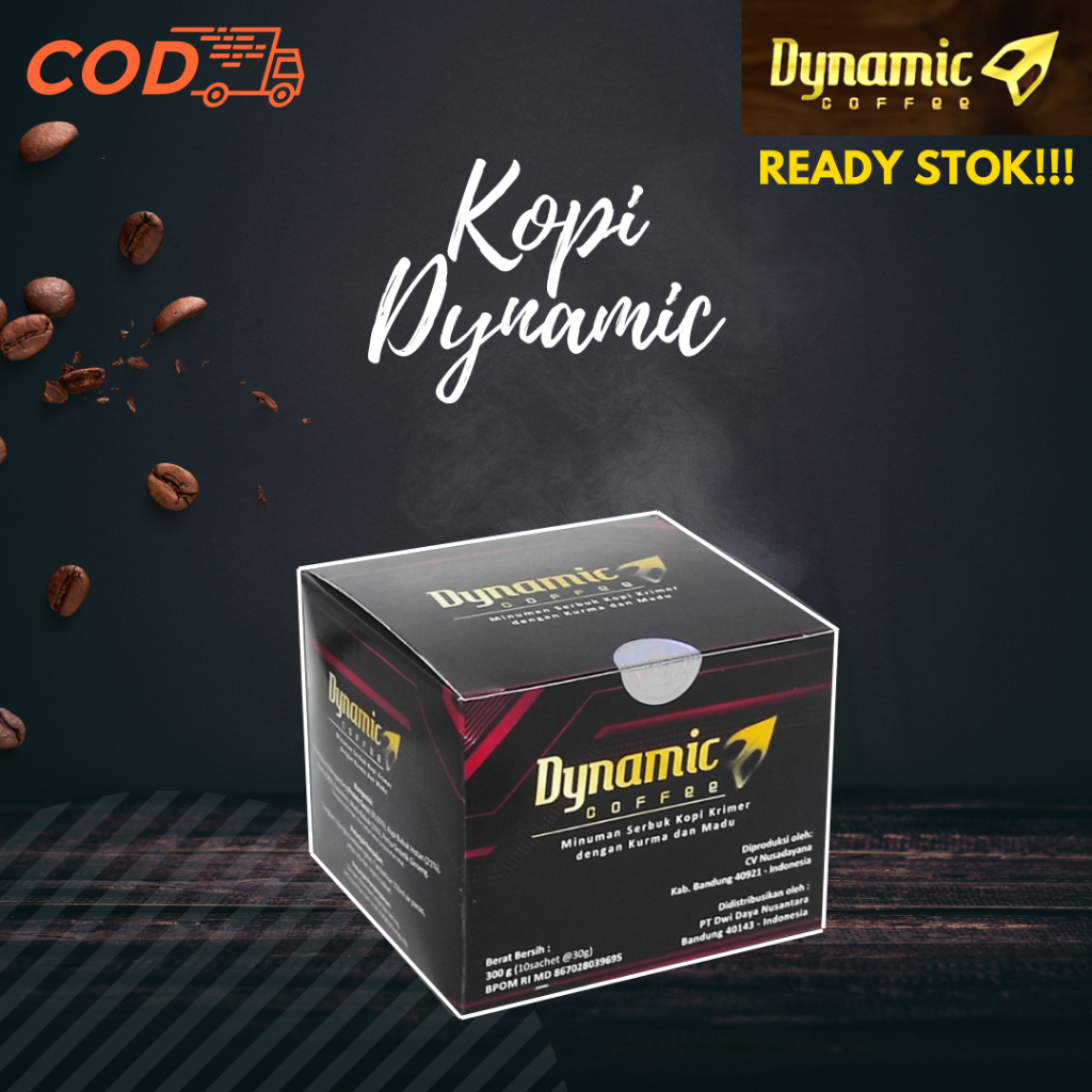 

Dynamic Coffee | Kopi Dynamic Kopi Kesehatan Pria 1 Box Isi 10 Sachet