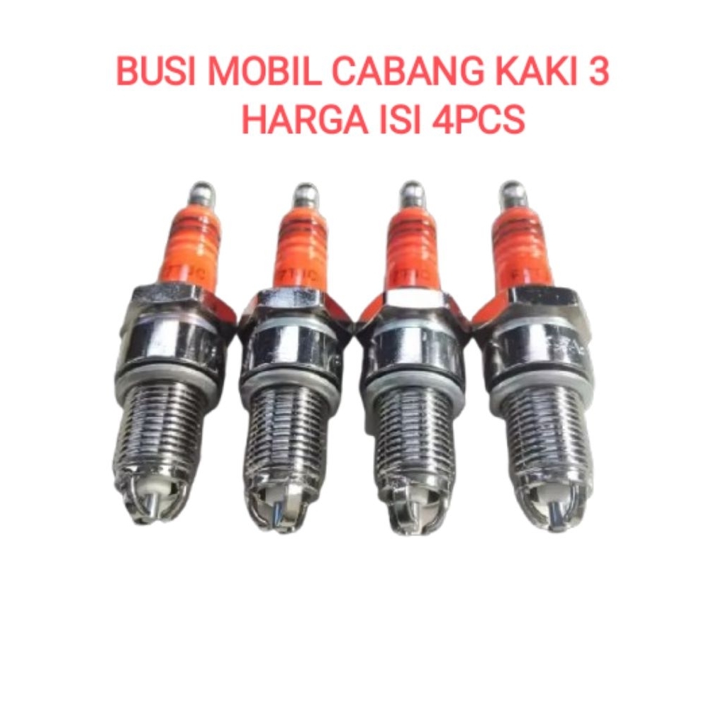 Busi  Racing Mobil (Isi 4Pcs) Busi Kaki 3 Busi Cabang 3 Mobil Carry 1.0 Kijang Super.Colt T120 SS.Ji