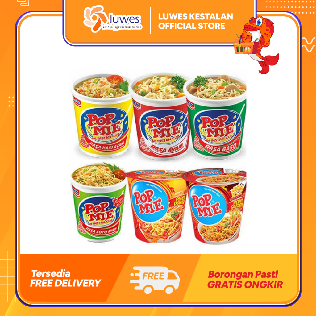 

Pop MIe Instan Cup 75gr All Varian Penyajian Yang Cepat & Mudah