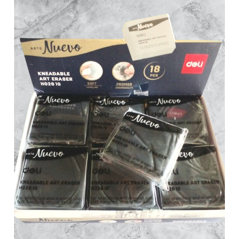 

[100%ORI/REAL PICT] Deli Kneadable Art Eraser H02610 – Penghapus Seni Bisa Dibentuk | Warna Abu Abu