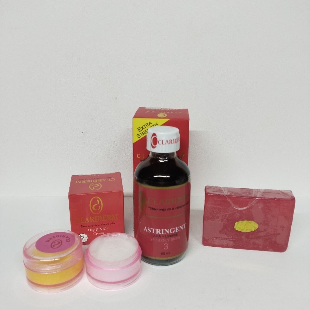 Paket Clariderm Ori 4in1 | Cream Susun, Toner 03, Sabun CDA |