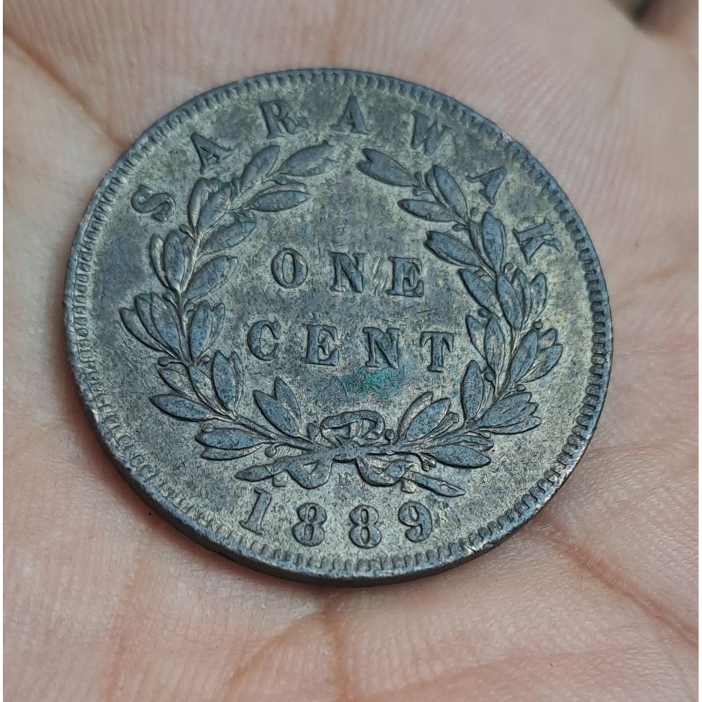 koleksi koin one cen charles brooke RAJAH SARAWAK 1870-1891 langka