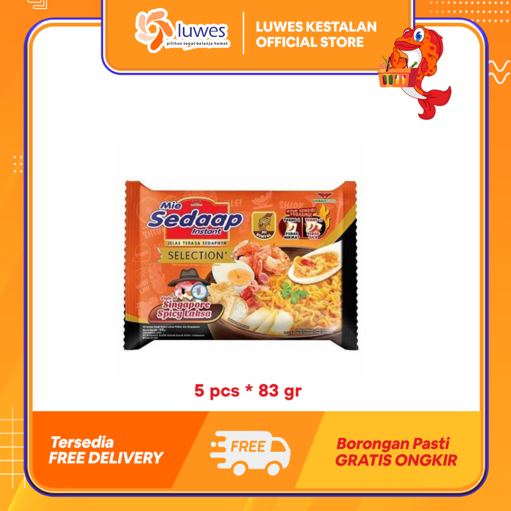 

PAKET SEDAAP MIE SINGAPORE SPICY LAKSA 83G (Isi 5PC)