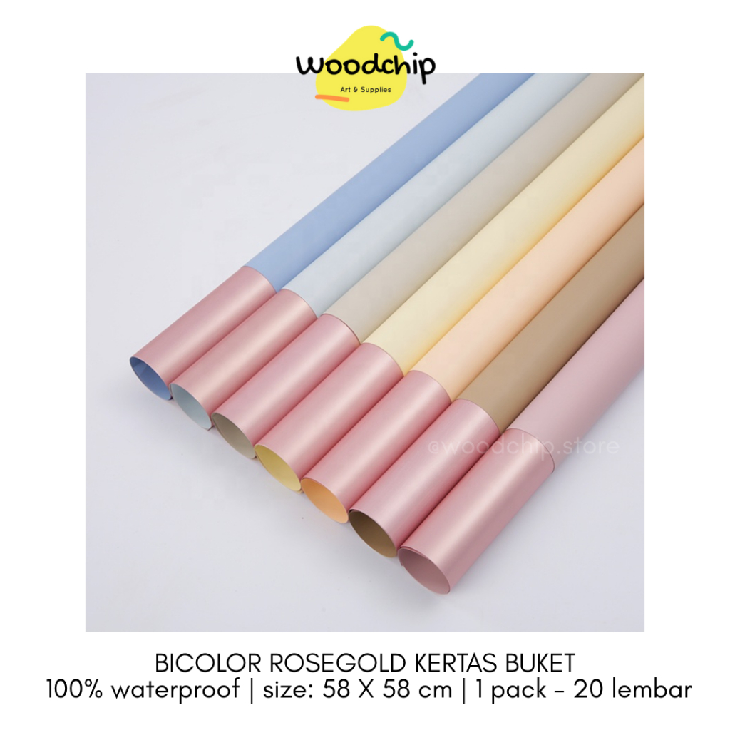 

[PACK] BICOLOR ROSEGOLD CELLOPHANE BCL-03 | KERTAS BUKET BUNGA - KERTAS KADO - WRAPPING PAPER - SAMPUL BUKU